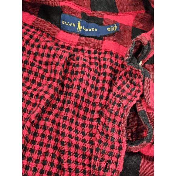 Ralph Lauren Long Sleeve Button Down Checked Double Faced Flannel Shirt Mens 3XB - Picture 5 of 7